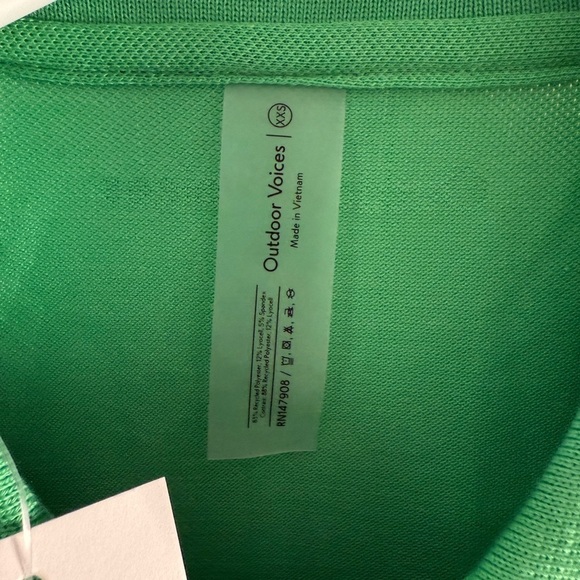 Outdoor Voices Birdie Polo Women's XXS Kelly Green NWT St Patty's Day March - Picture 4 of 7